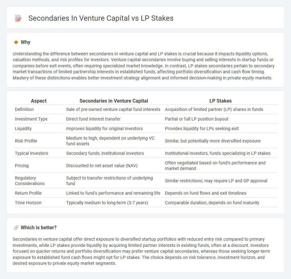 Secondaries In Venture Capital vs Lp Stakes in Investment