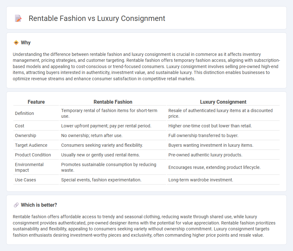 Rentable Fashion vs Luxury Consignment in Commerce