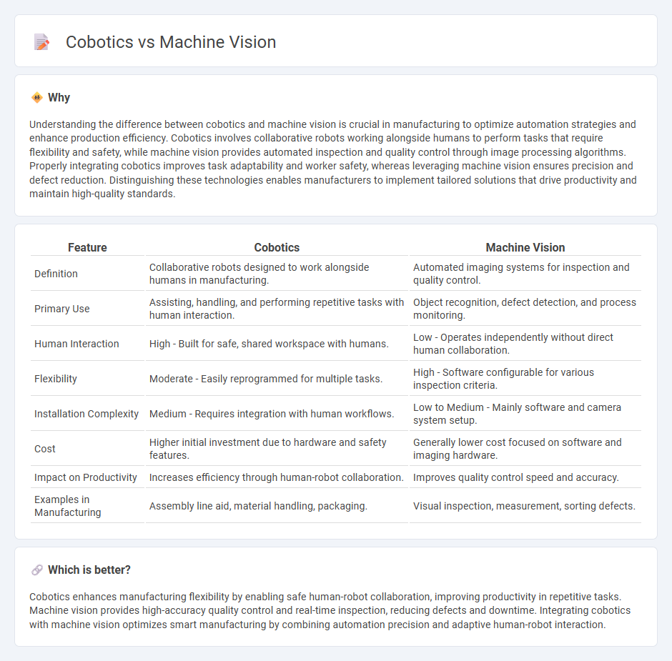 Cobotics vs Machine Vision in Manufacturing