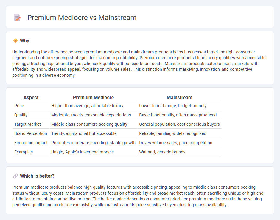Premium Mediocre vs Mainstream in Economy