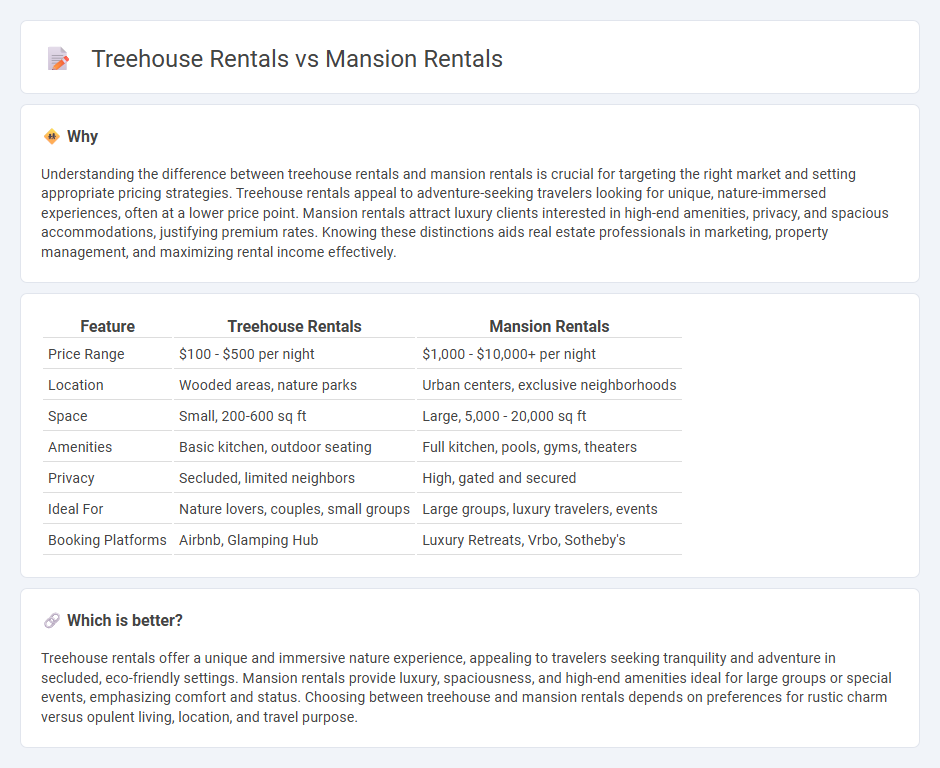 Treehouse Rentals vs Mansion Rentals in Real Estate