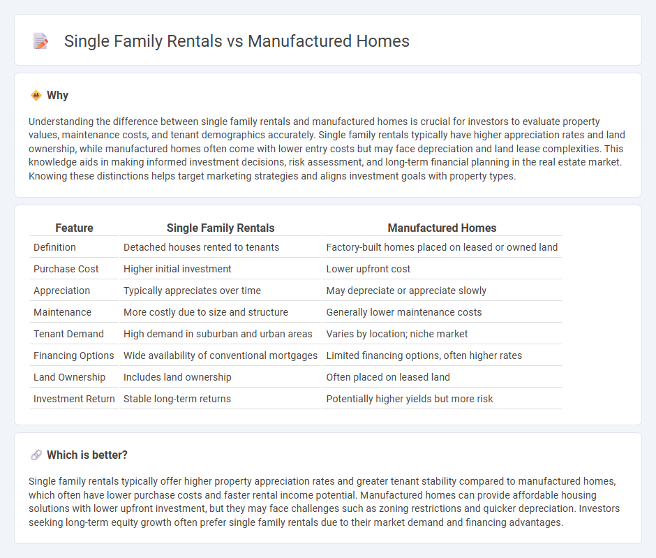 Single Family Rentals vs Manufactured Homes in Real Estate
