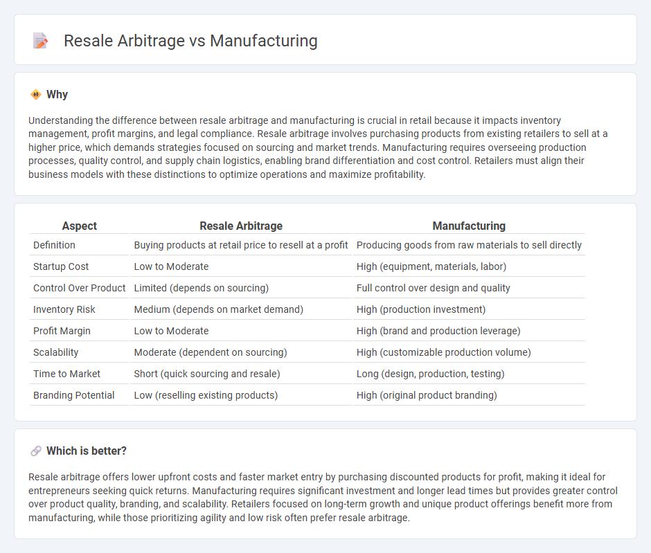 Resale Arbitrage vs Manufacturing in Retail