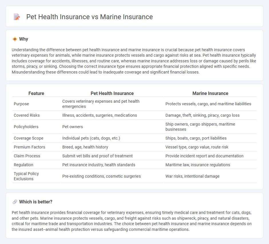 Pet Health Insurance vs Marine Insurance in Insurance