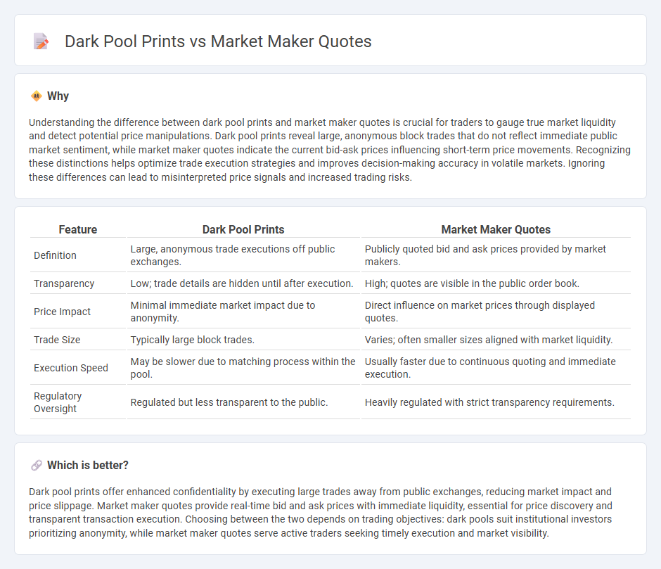 Dark Pool Prints vs Market Maker Quotes in Trading