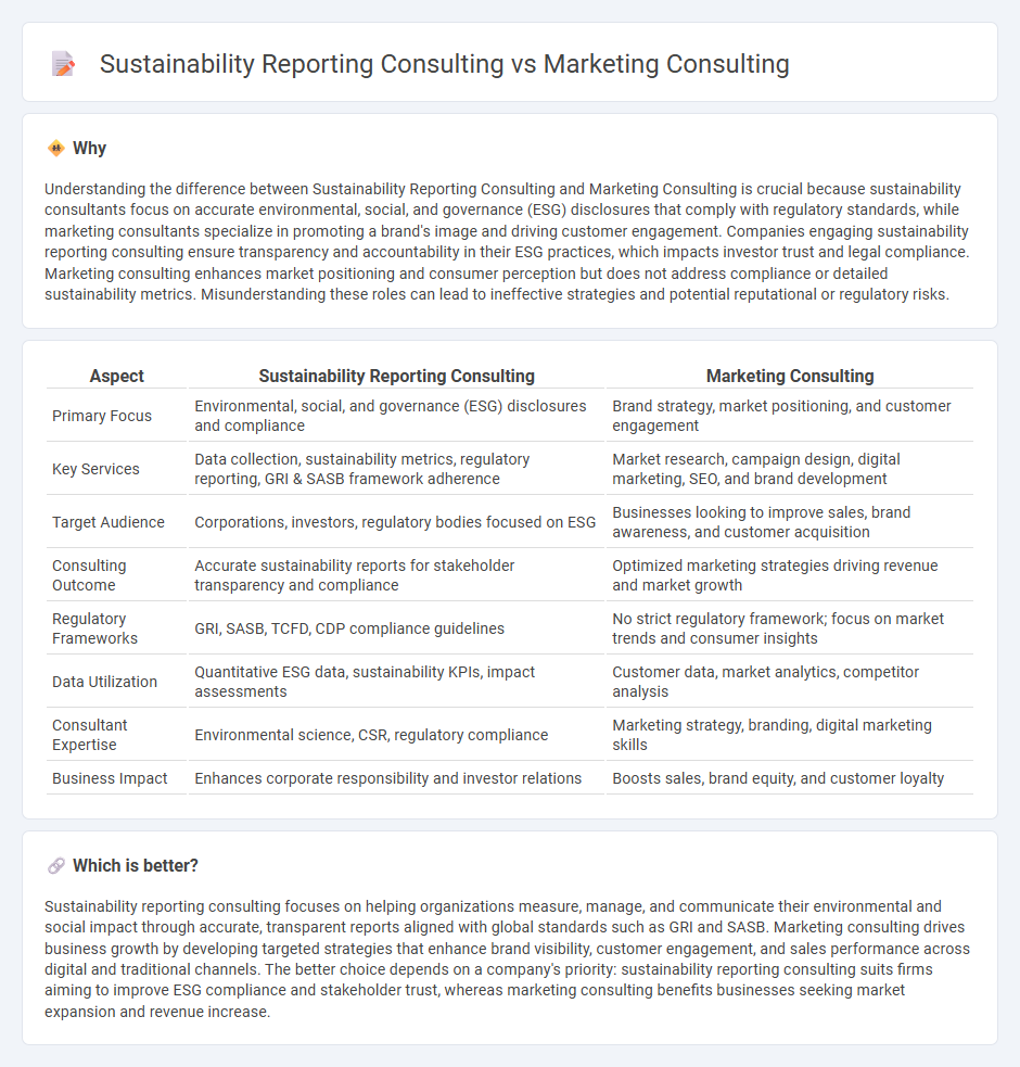 Sustainability Reporting Consulting vs Marketing Consulting in Consulting