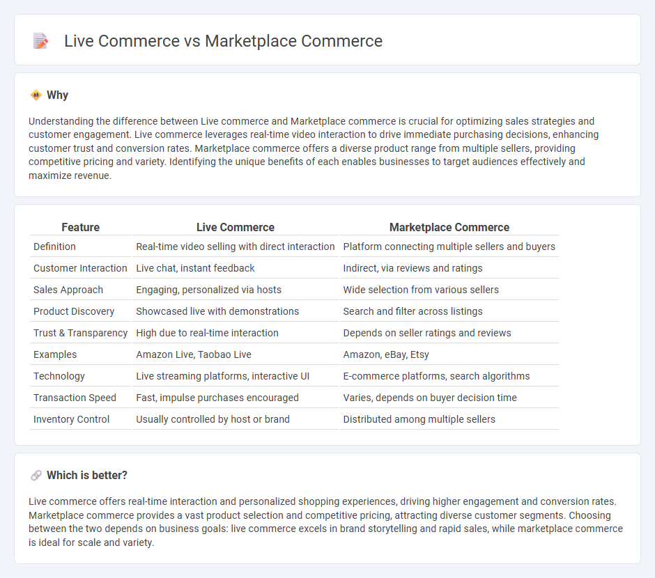 Live Commerce vs Marketplace Commerce in Commerce