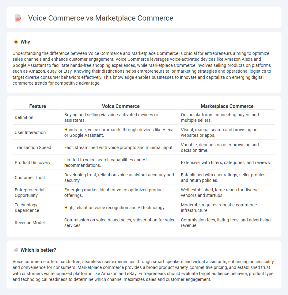 Voice Commerce vs Marketplace Commerce in Entrepreneurship
