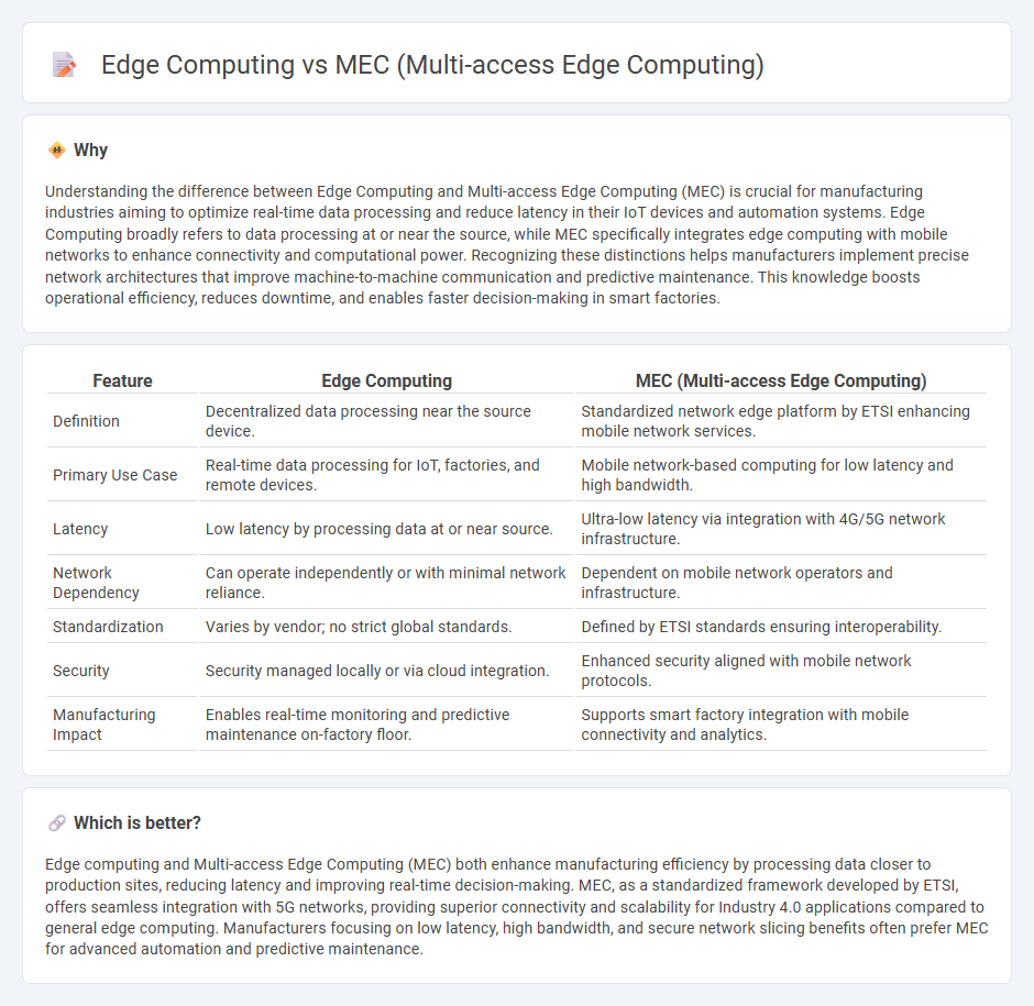 Edge Computing vs Mec (Multi-Access Edge Computing) in Manufacturing