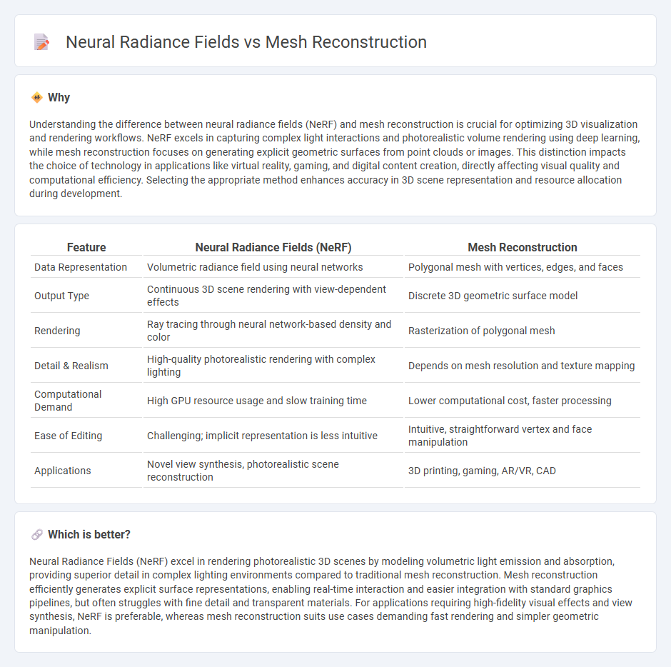 Neural Radiance Fields vs Mesh Reconstruction in Technology