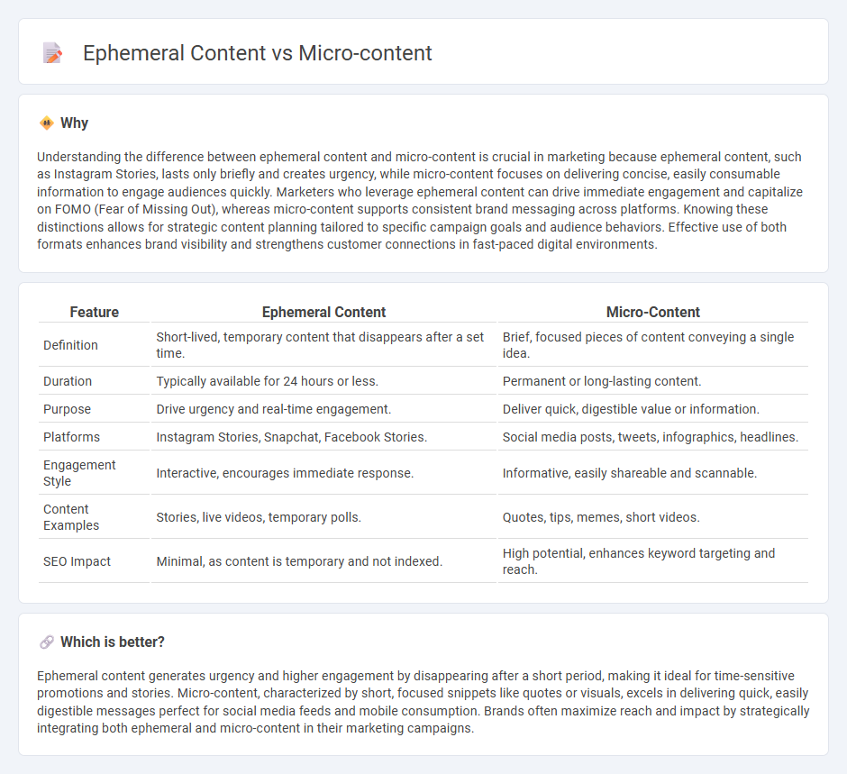 Ephemeral Content vs Micro-Content in Marketing