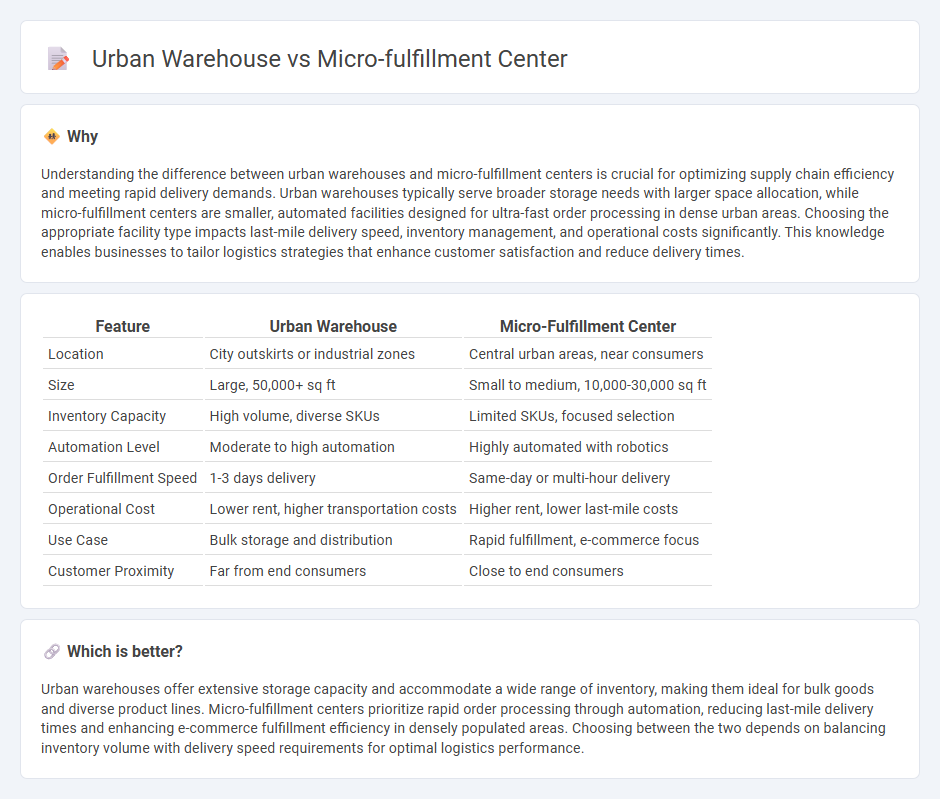 Urban Warehouse vs Micro-Fulfillment Center in Logistics