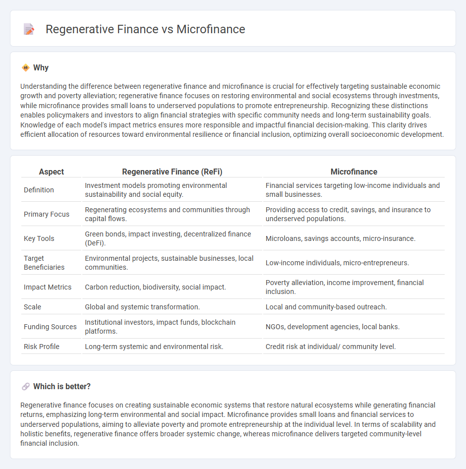 Regenerative Finance vs Microfinance in Finance