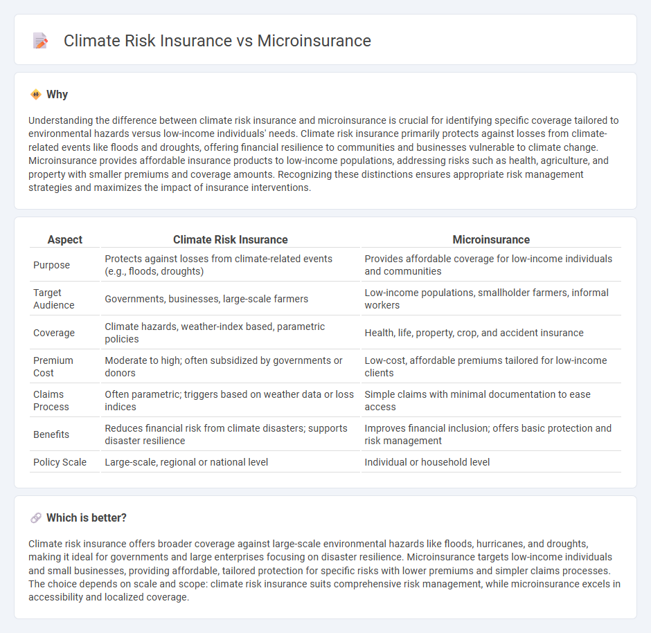 Climate Risk Insurance vs Microinsurance in Insurance