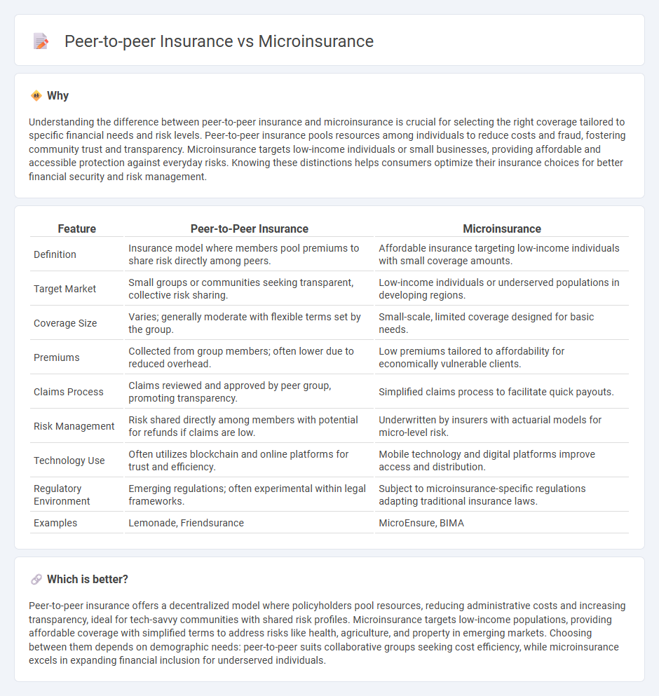 Peer-To-Peer Insurance vs Microinsurance in Insurance