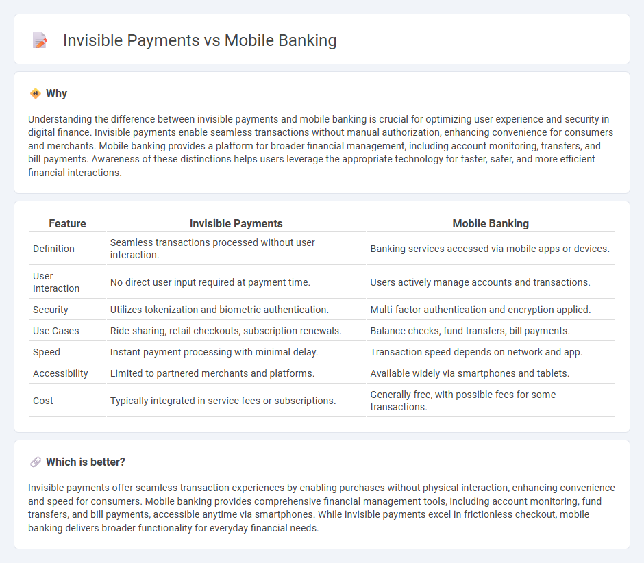 Invisible Payments vs Mobile Banking in Banking