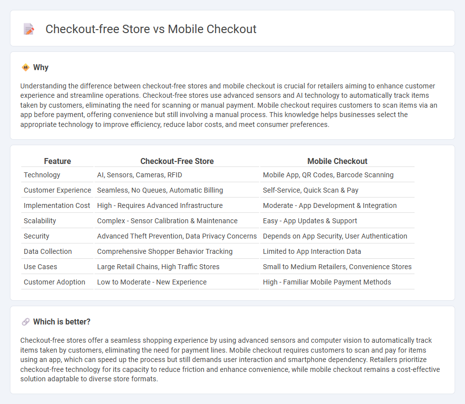 Checkout-Free Store vs Mobile Checkout in Retail