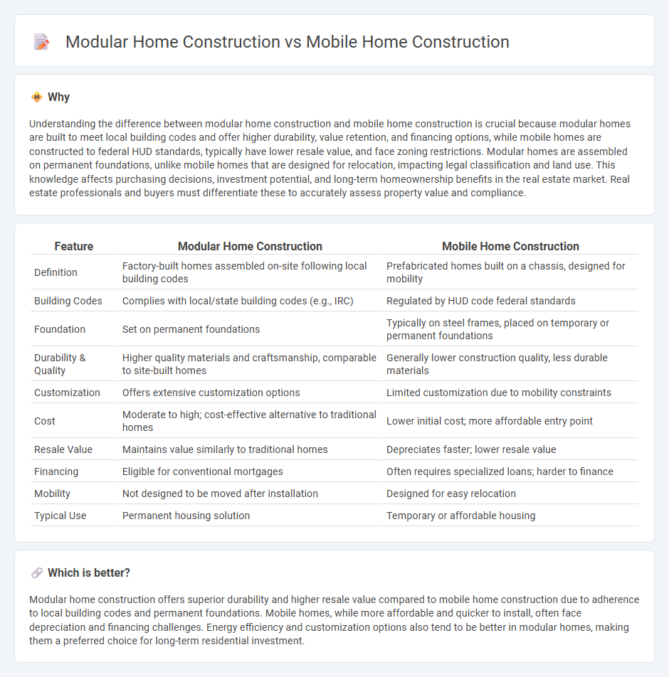 Modular Home Construction vs Mobile Home Construction in Real Estate