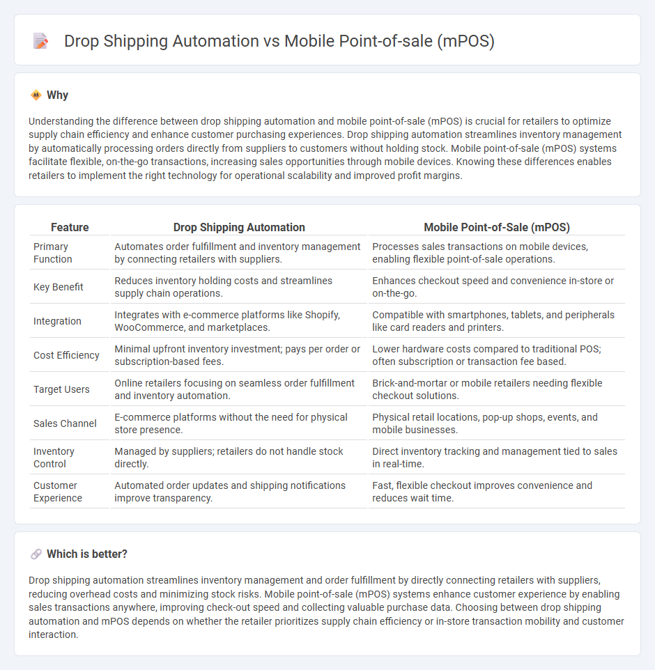 Drop Shipping Automation vs Mobile Point-Of-Sale (Mpos) in Retail