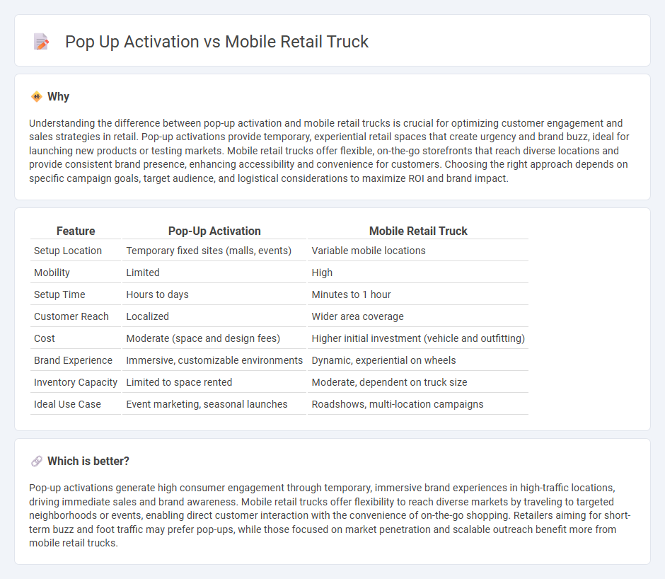 Pop Up Activation vs Mobile Retail Truck in Retail