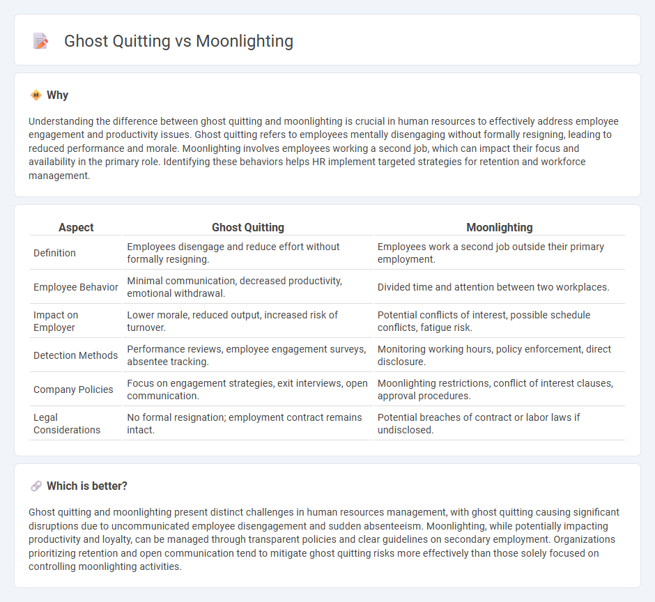 Ghost Quitting vs Moonlighting in Human Resources