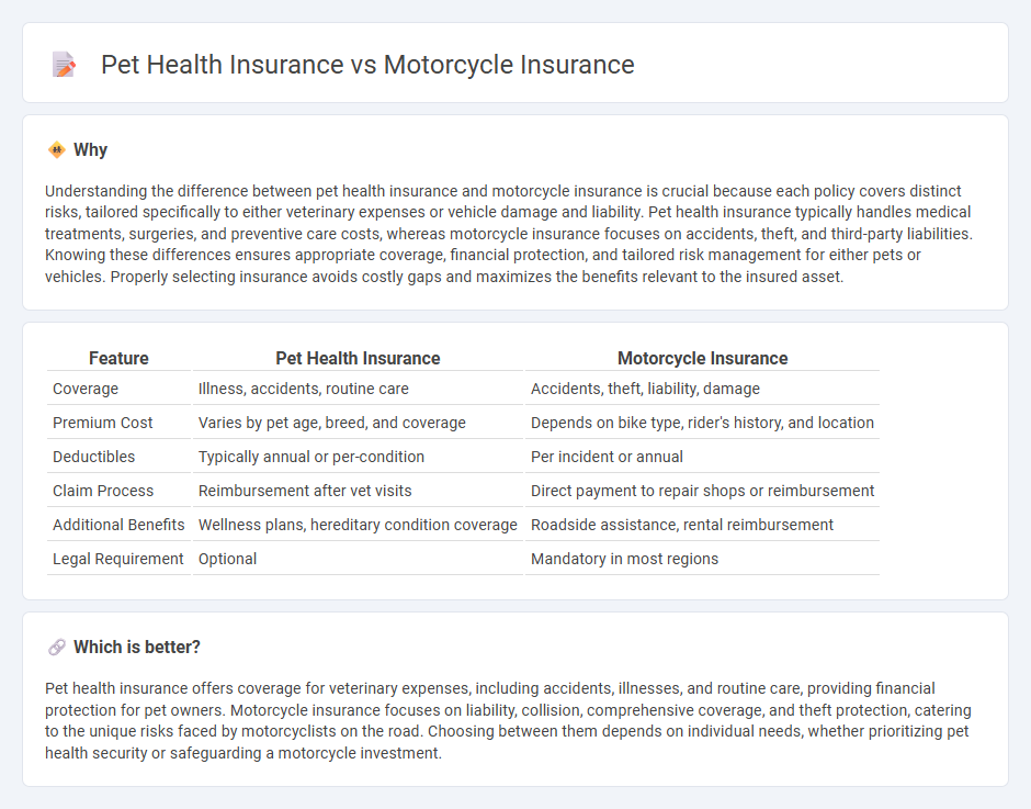 Pet Health Insurance vs Motorcycle Insurance in Insurance