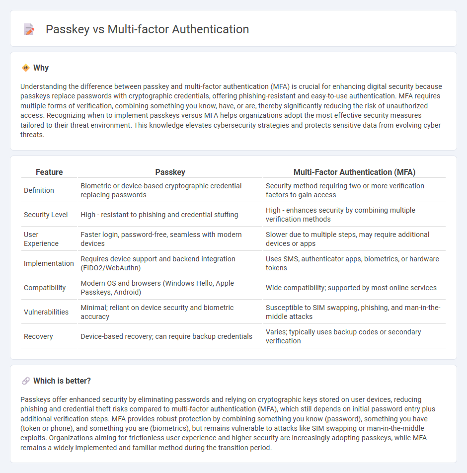 Passkey vs Multi-Factor Authentication in Technology
