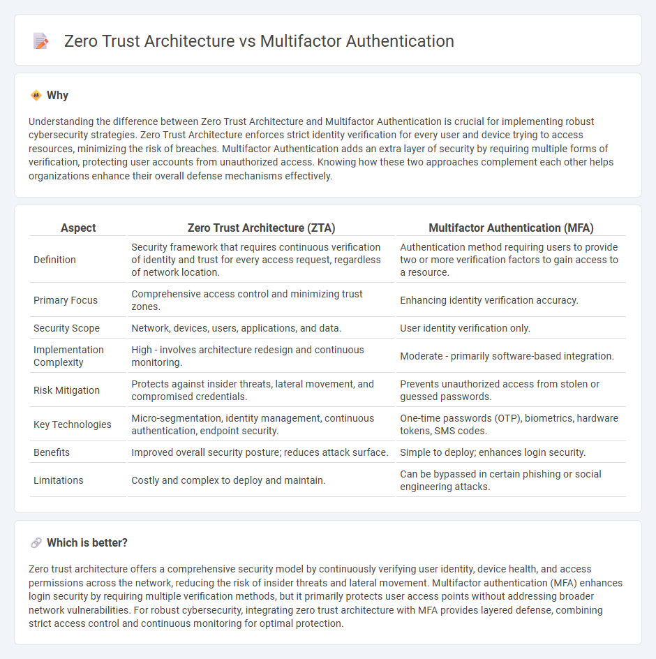 Zero Trust Architecture vs Multifactor Authentication in Technology