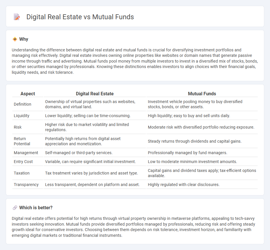 Digital Real Estate vs Mutual Funds in Investment