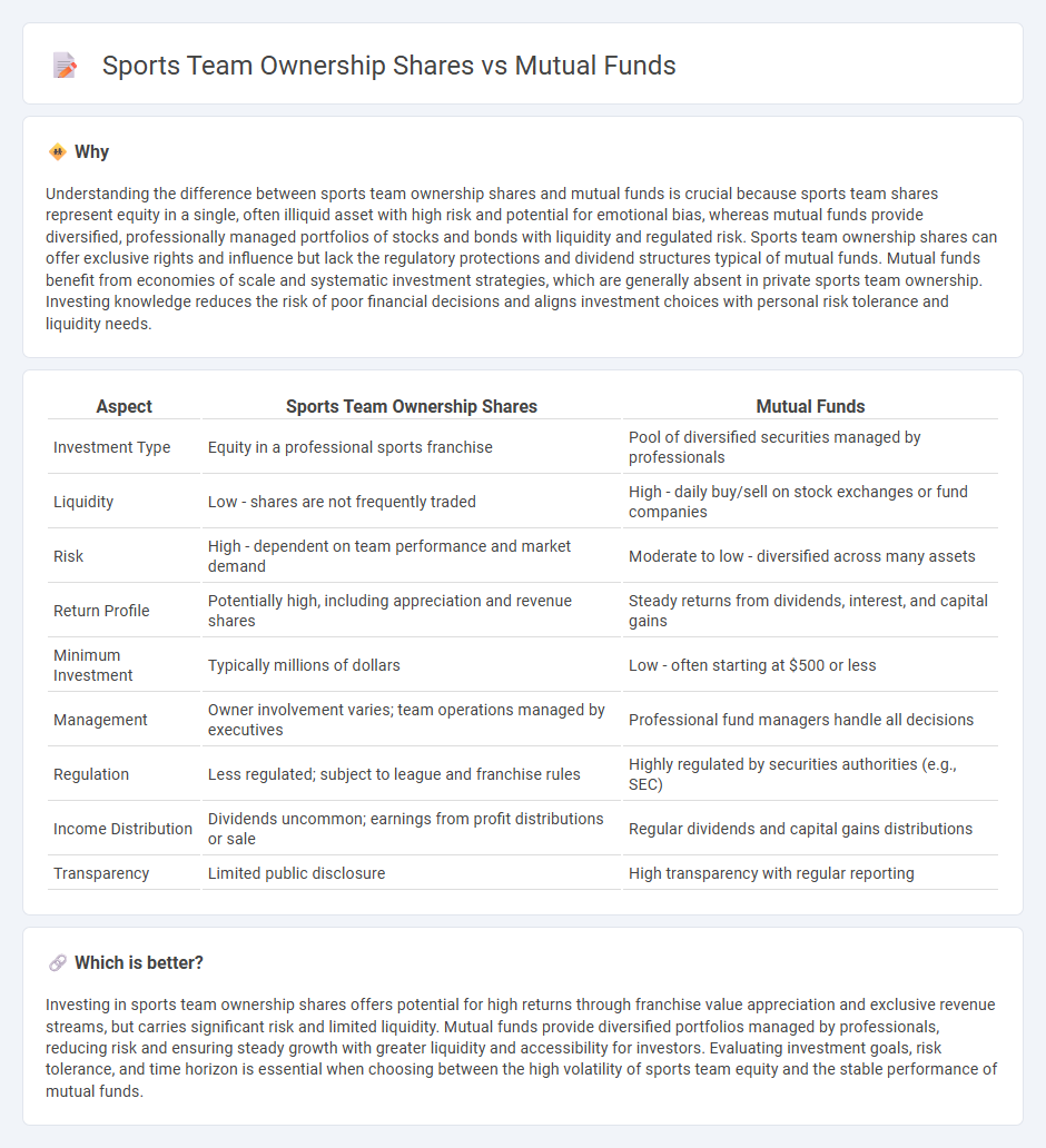 Sports Team Ownership Shares vs Mutual Funds in Investment