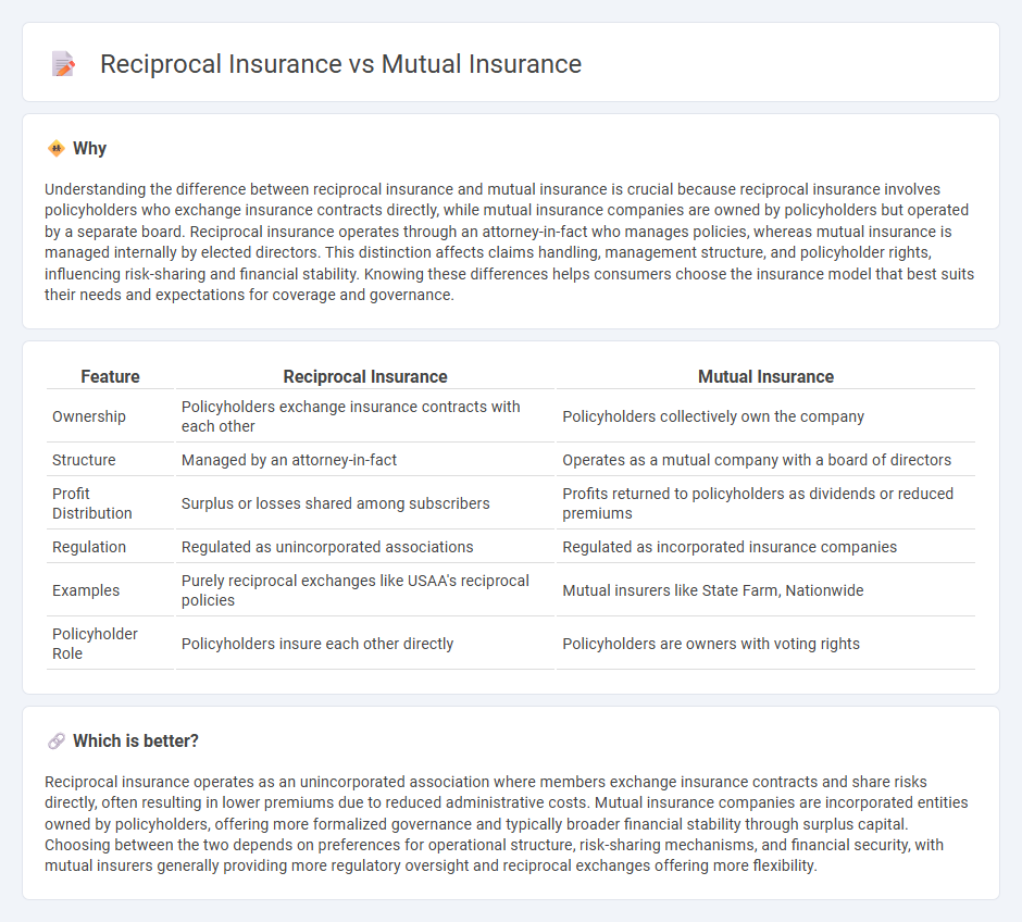 Reciprocal Insurance vs Mutual Insurance in Insurance