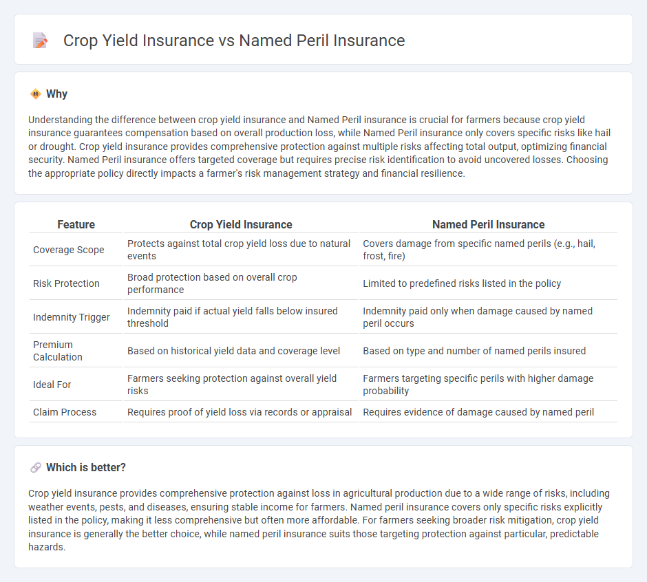Crop Yield Insurance vs Named Peril Insurance in Insurance