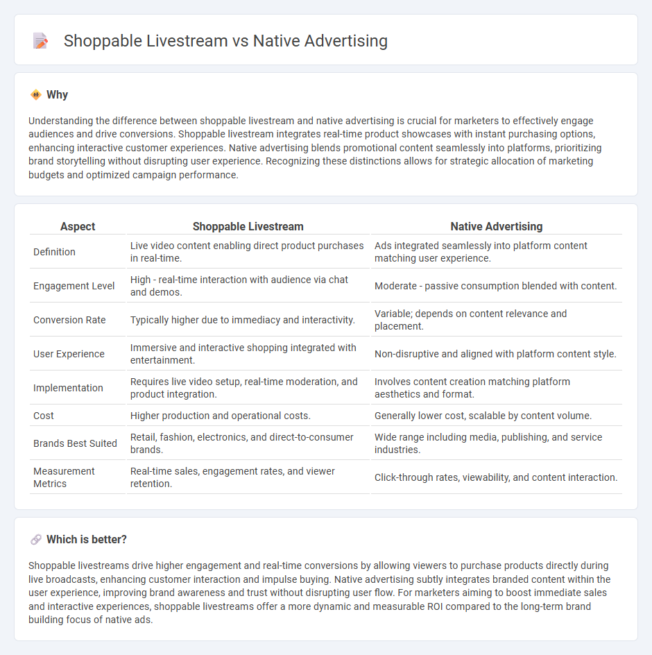 Shoppable Livestream vs Native Advertising in Marketing