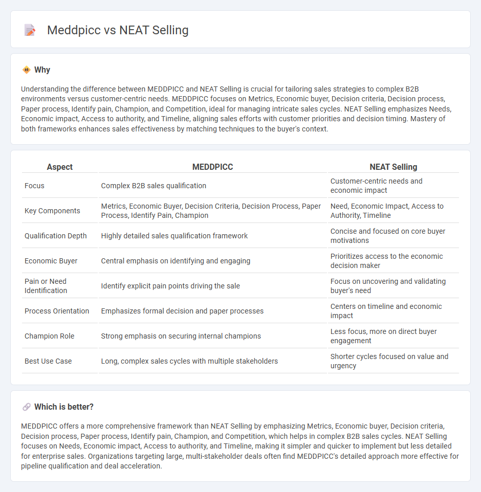 Meddpicc vs Neat Selling in Sales