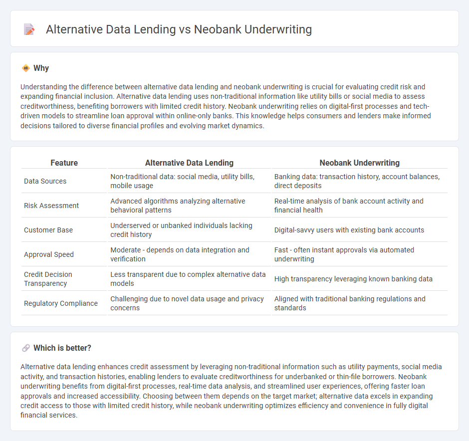 Alternative Data Lending vs Neobank Underwriting in Banking