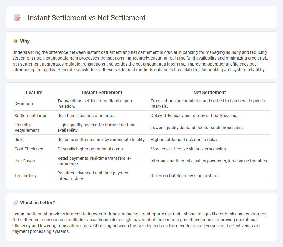 Instant Settlement vs Net Settlement in Banking