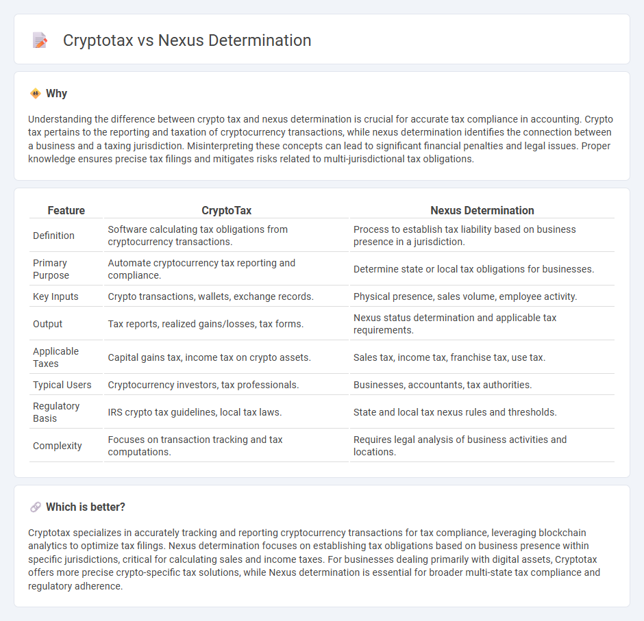 Cryptotax vs Nexus Determination in Accounting
