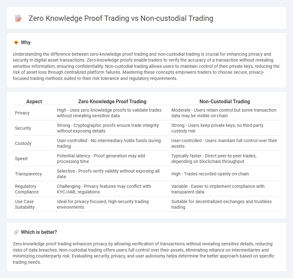 Zero Knowledge Proof Trading vs Non-Custodial Trading in Trading