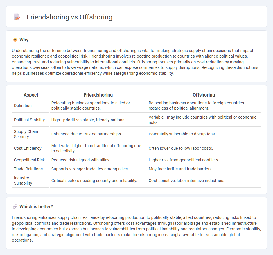 Friendshoring vs Offshoring in Economy