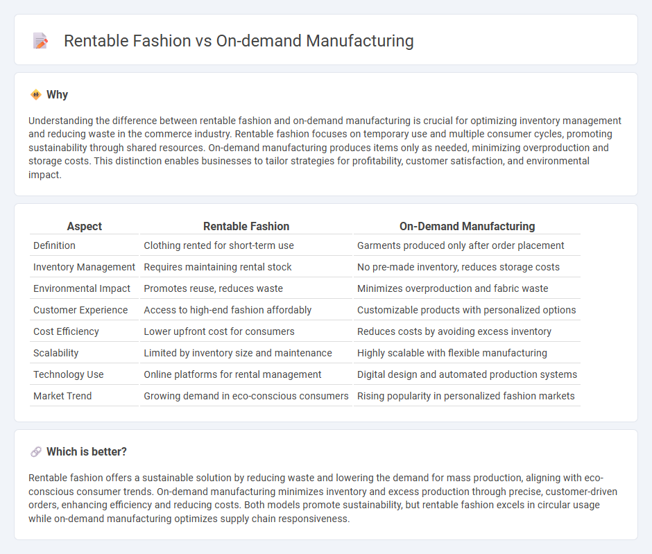 Rentable Fashion vs On-Demand Manufacturing in Commerce