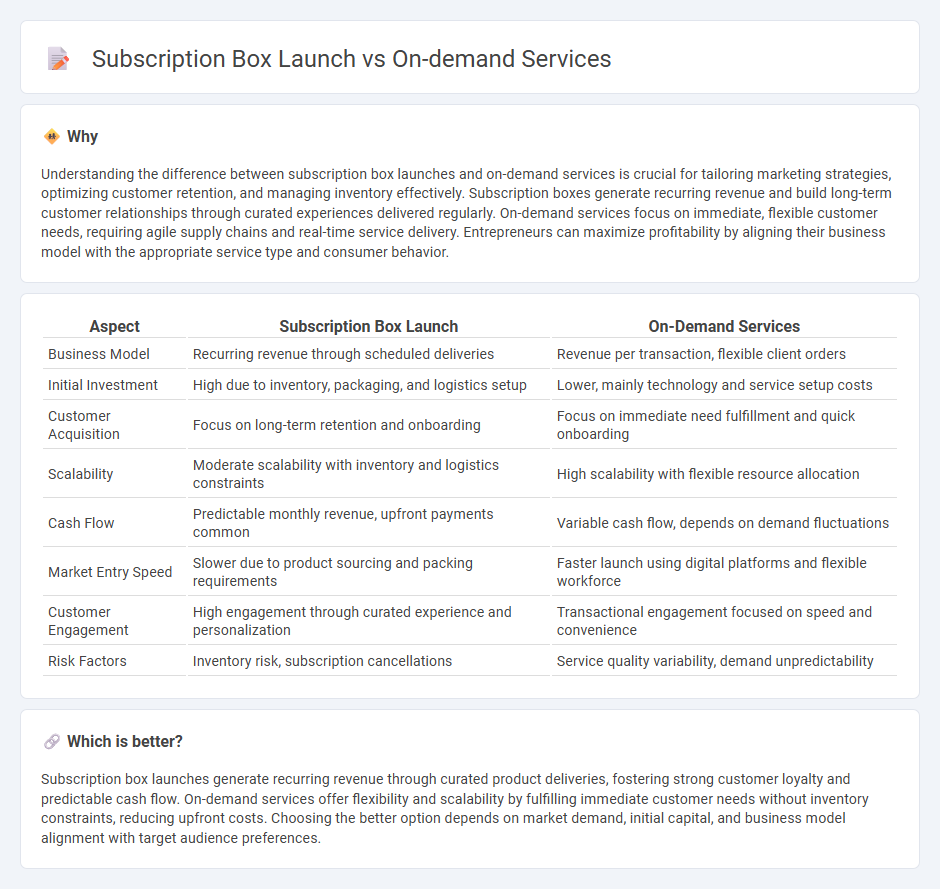 Subscription Box Launch vs On-Demand Services in Entrepreneurship