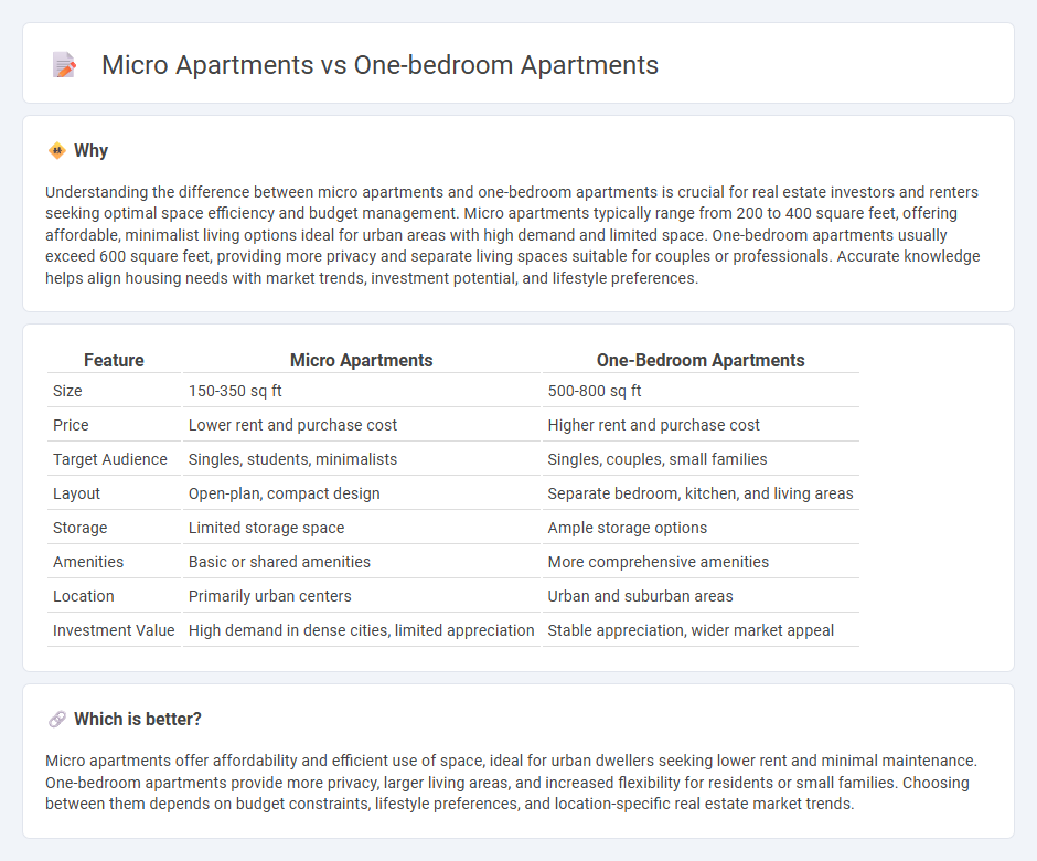 Micro Apartments vs One-Bedroom Apartments in Real Estate