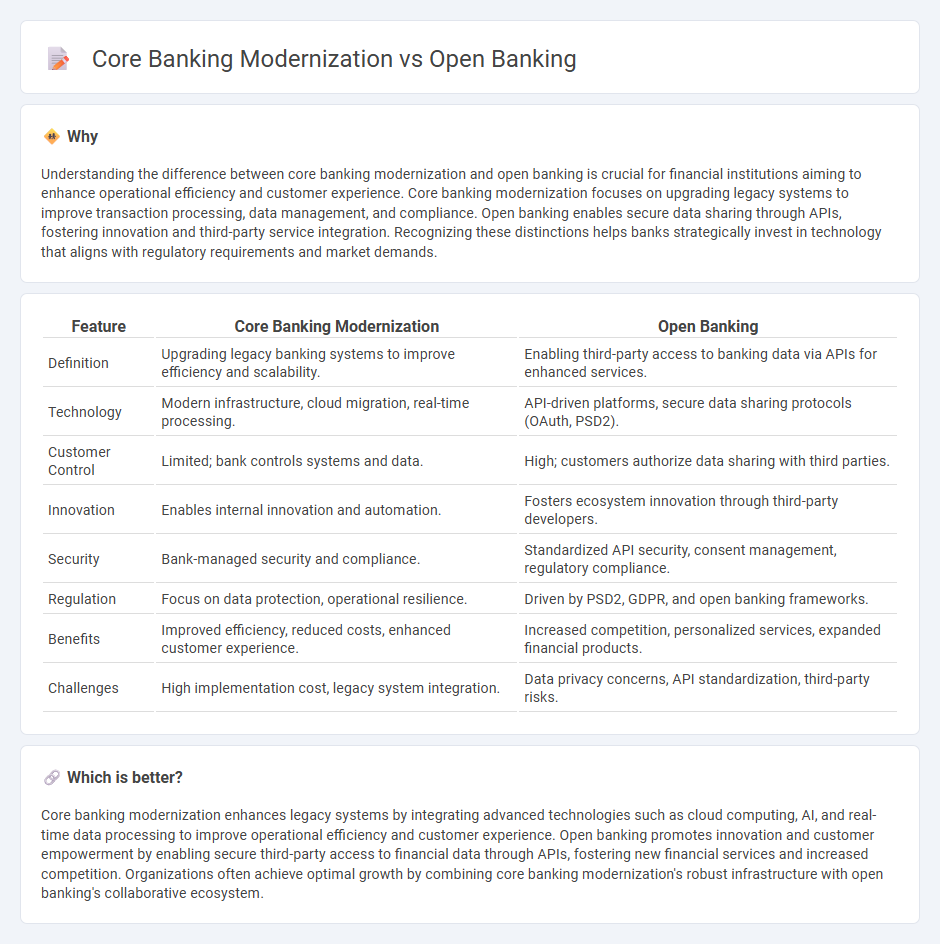Core Banking Modernization vs Open Banking in Banking