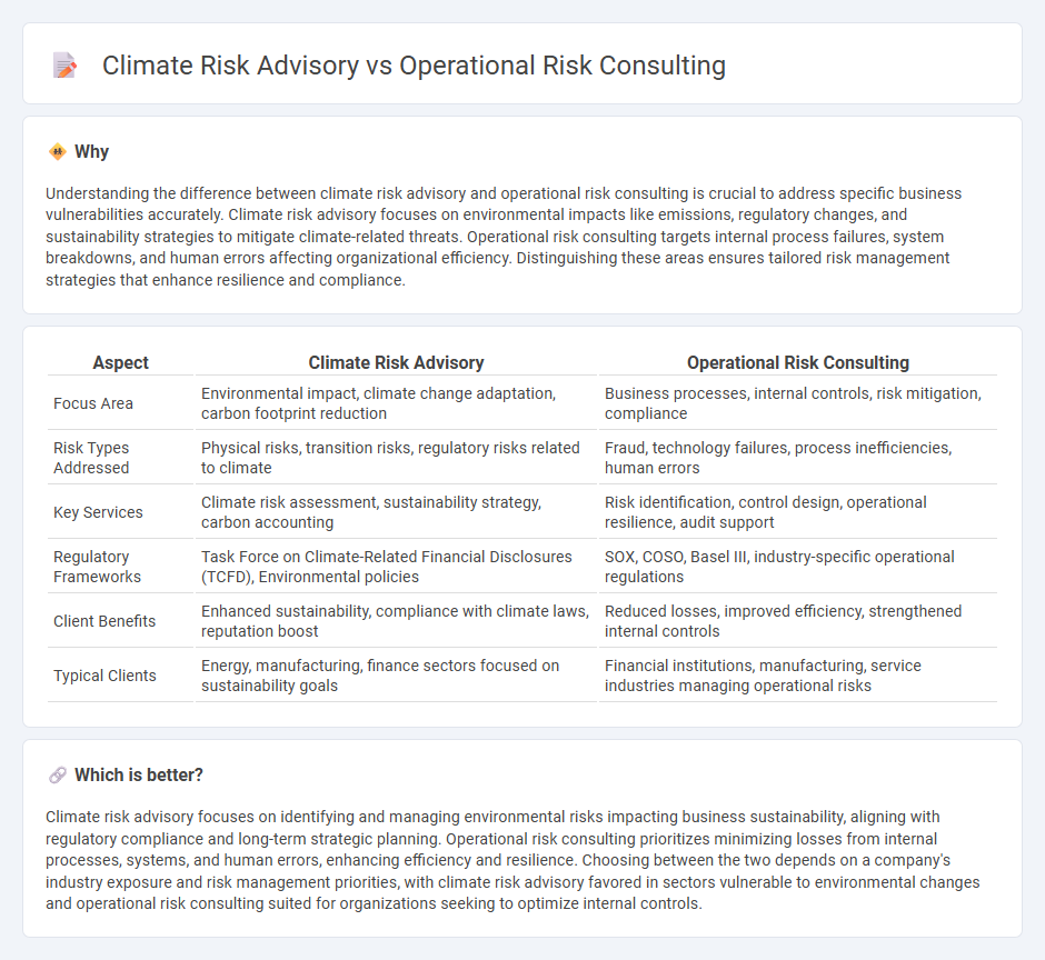 Climate Risk Advisory vs Operational Risk Consulting in Consulting