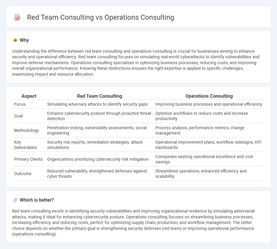 Red Team Consulting vs Operations Consulting in Consulting