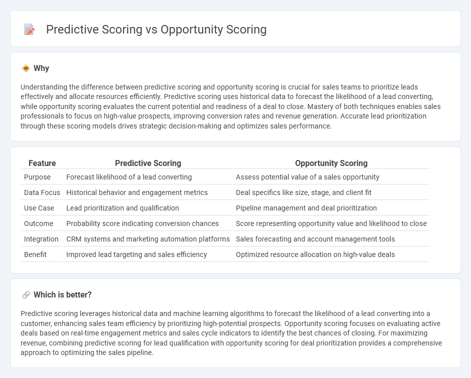Predictive Scoring vs Opportunity Scoring in Sales