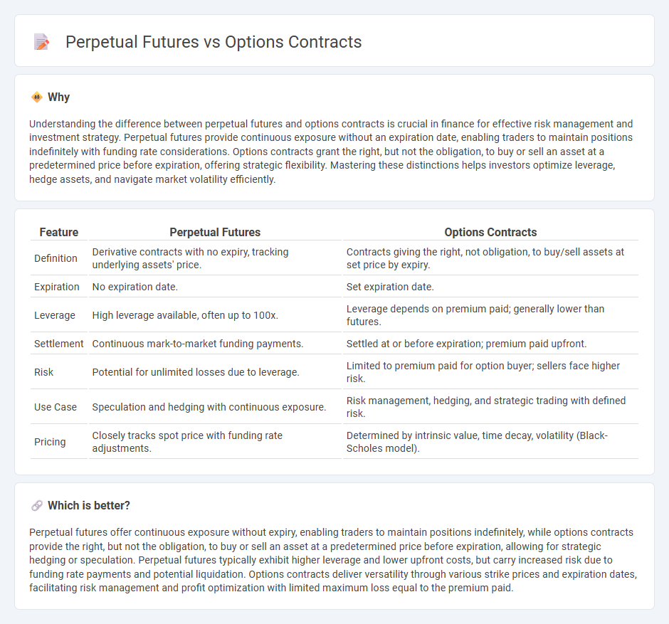 Perpetual Futures vs Options Contracts in Finance