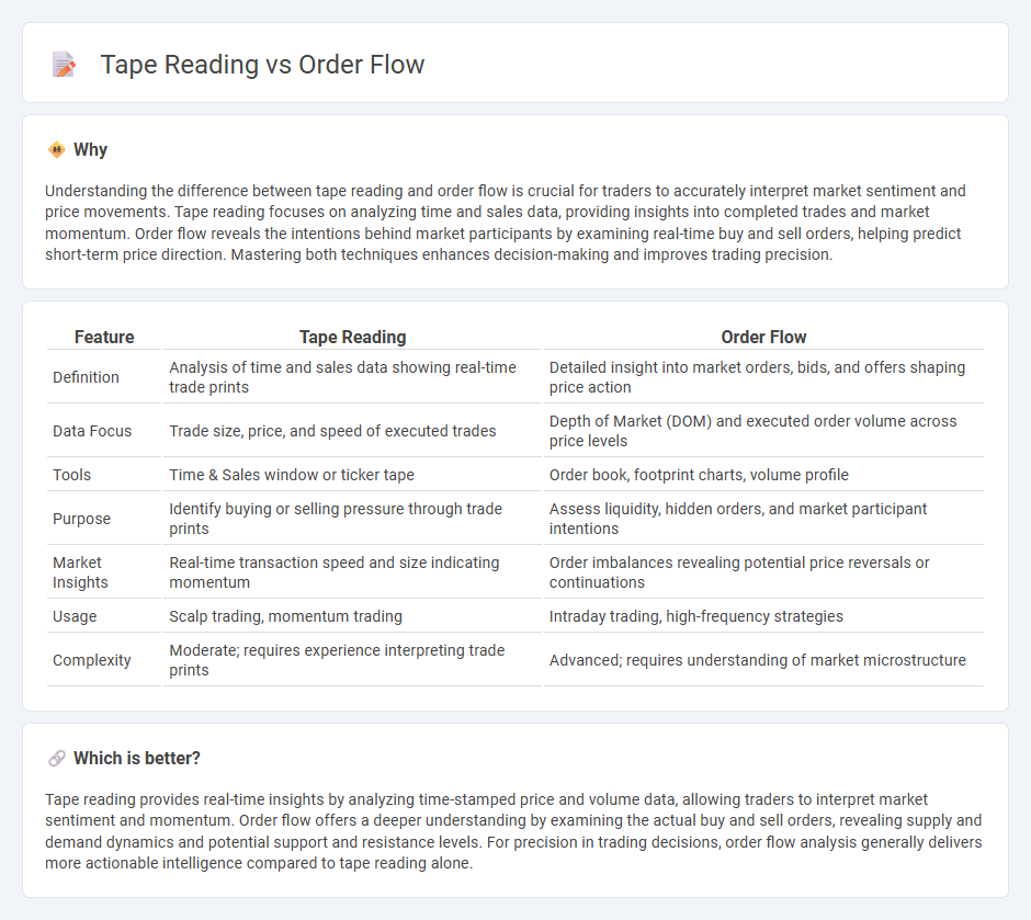 Tape Reading vs Order Flow in Trading