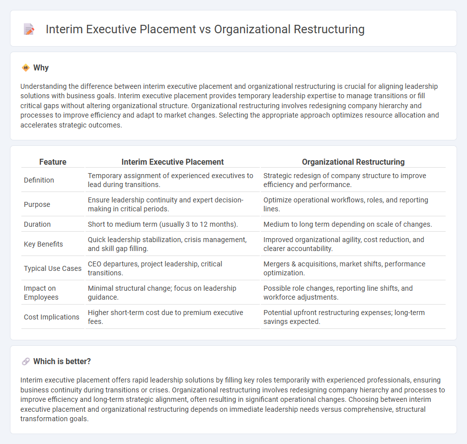 Interim Executive Placement vs Organizational Restructuring in Consulting