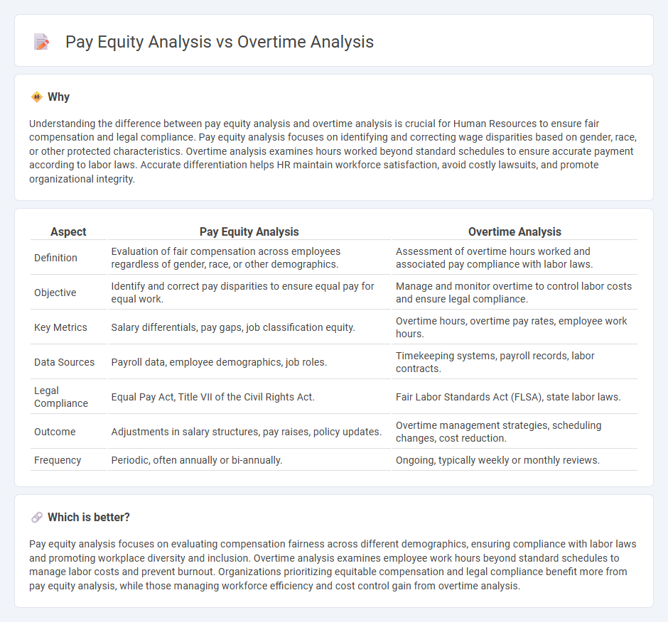 Pay Equity Analysis vs Overtime Analysis in Human Resources